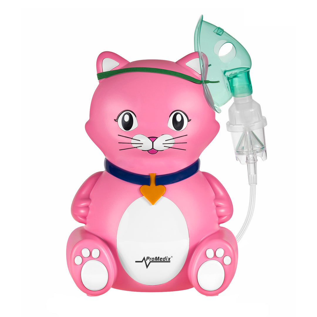 Promedix katteninhalator voor kinderen, set vernevelaar, maskers, filters, PR-816 + universele Gess speen voor inhalator