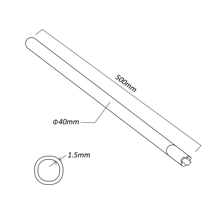 Maclean antennemast, opvouwbaar, 40*1,5*500, MCTV-931