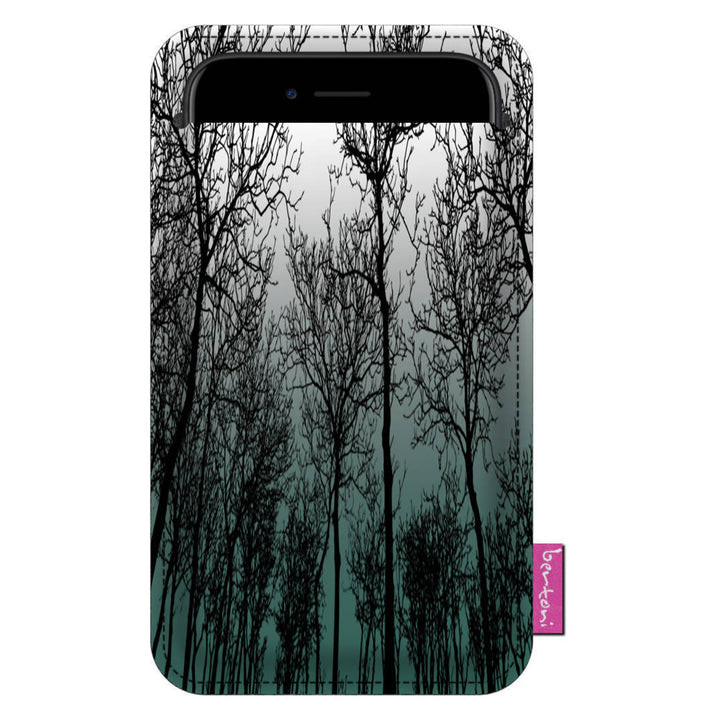 Bertoni smartphone case, van ecologisch vilt, 105x195 mm, Forest Mood patroon, EE0028