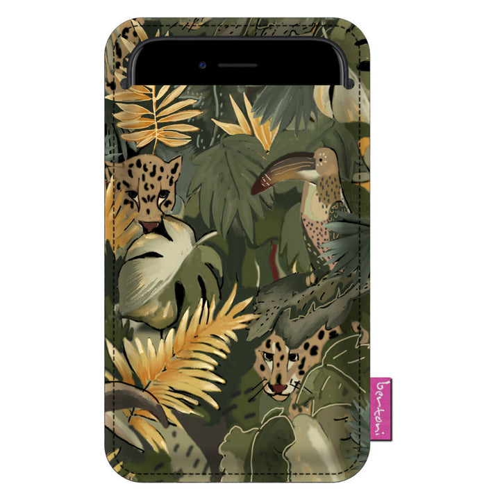 Bertoni smartphone case - ecologisch vilt - 105x195 mm - Amazonia design - EE0029