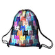 Bertoni rugzak, full colour print, waterdicht, miauwpatroon, EE0035