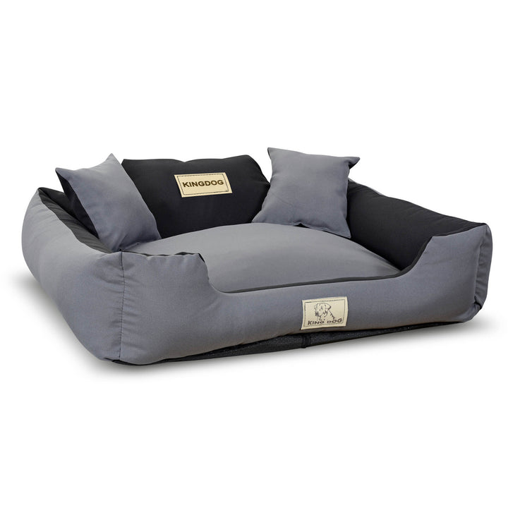 KINGDOG - Hondenbed / Dierenmand 75x65 cm - grijs/zwart