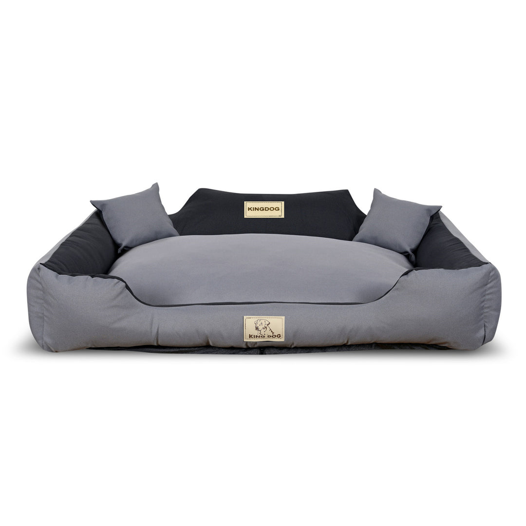 KINGDOG KINMIC115/95C-SZ hondenbed 115x95 cm grijs/zwart