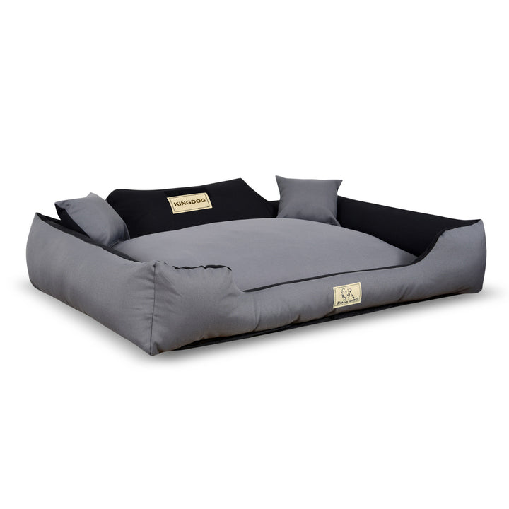 KINGDOG KINMIC115/95C-SZ hondenbed 115x95 cm grijs/zwart