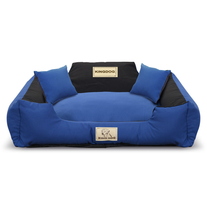 KINGDOG box hondenbed 100x75 cm blauw/zwart