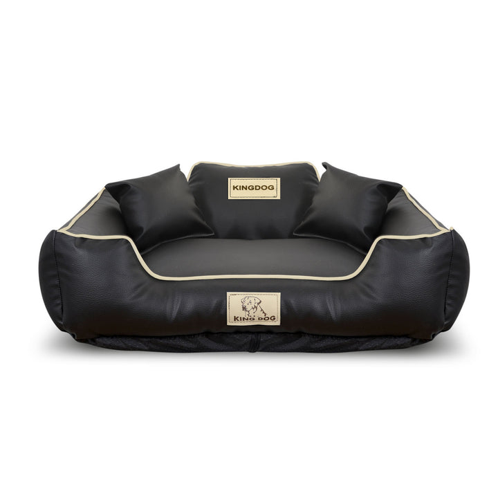 KINGDOG - Hondenbed - Dierenmand 75x65 cm - Zwart met wit