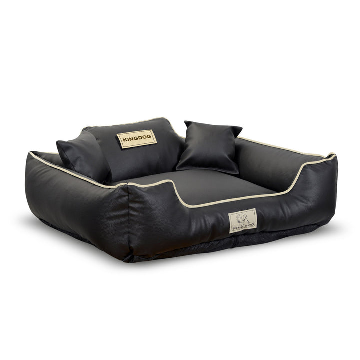 KINGDOG - Hondenbed - Dierenmand 75x65 cm - Zwart met wit