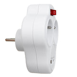 Maclean-stopcontact, stekkerdoos met 2 stopcontacten en USB A/C 2,4 A, type E, 2x16 A, MCE336 E