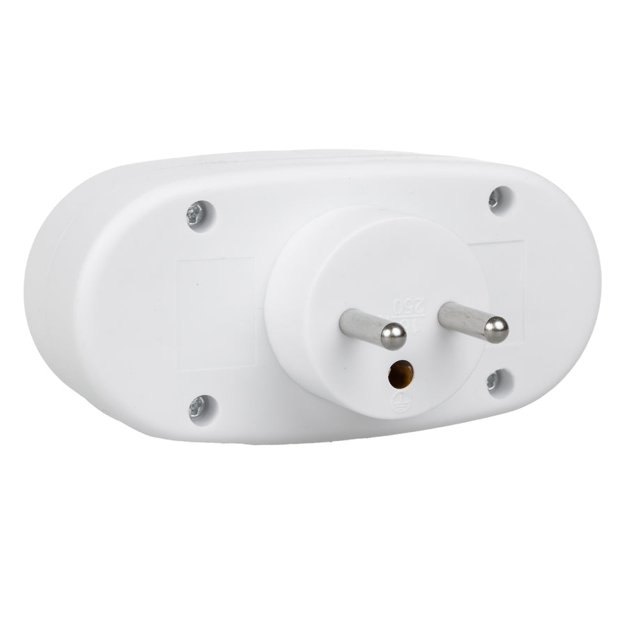 Maclean MCE337 Stopcontact Splitter met 2 stopcontacten en aan/uit schakelaar type E 2x16A