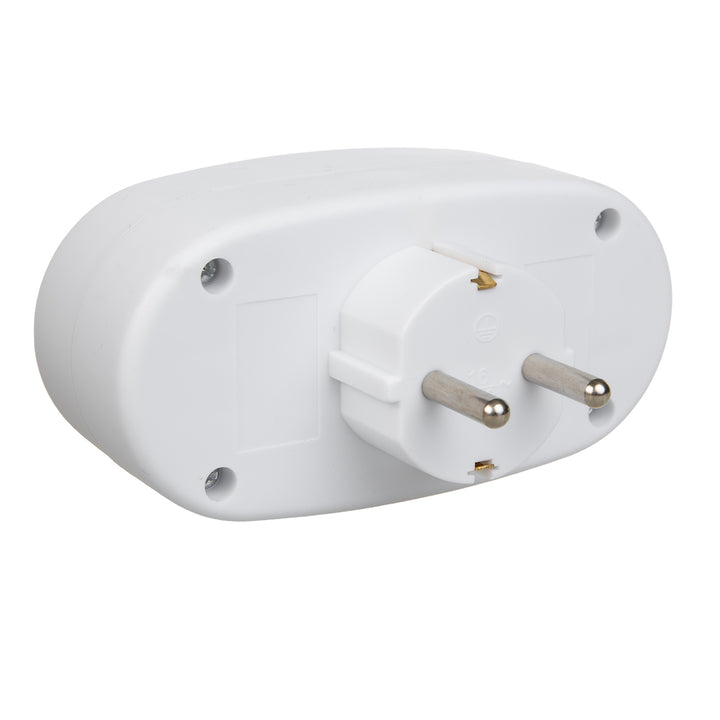Maclean MCE338 Stopcontact Splitter met 2 stopcontacten en aardlekschakelaar Type F 2x16A