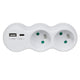 Maclean MCE339 Stopcontact 2 stopcontactsplitter 2x USB A/C Type E 2x16A