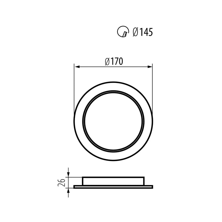 Maclean - Led-paneel - SLIM inbouw - 18W - Neutraal Wit 4000K - 170*26mm - 1900 lm, MCE372 R