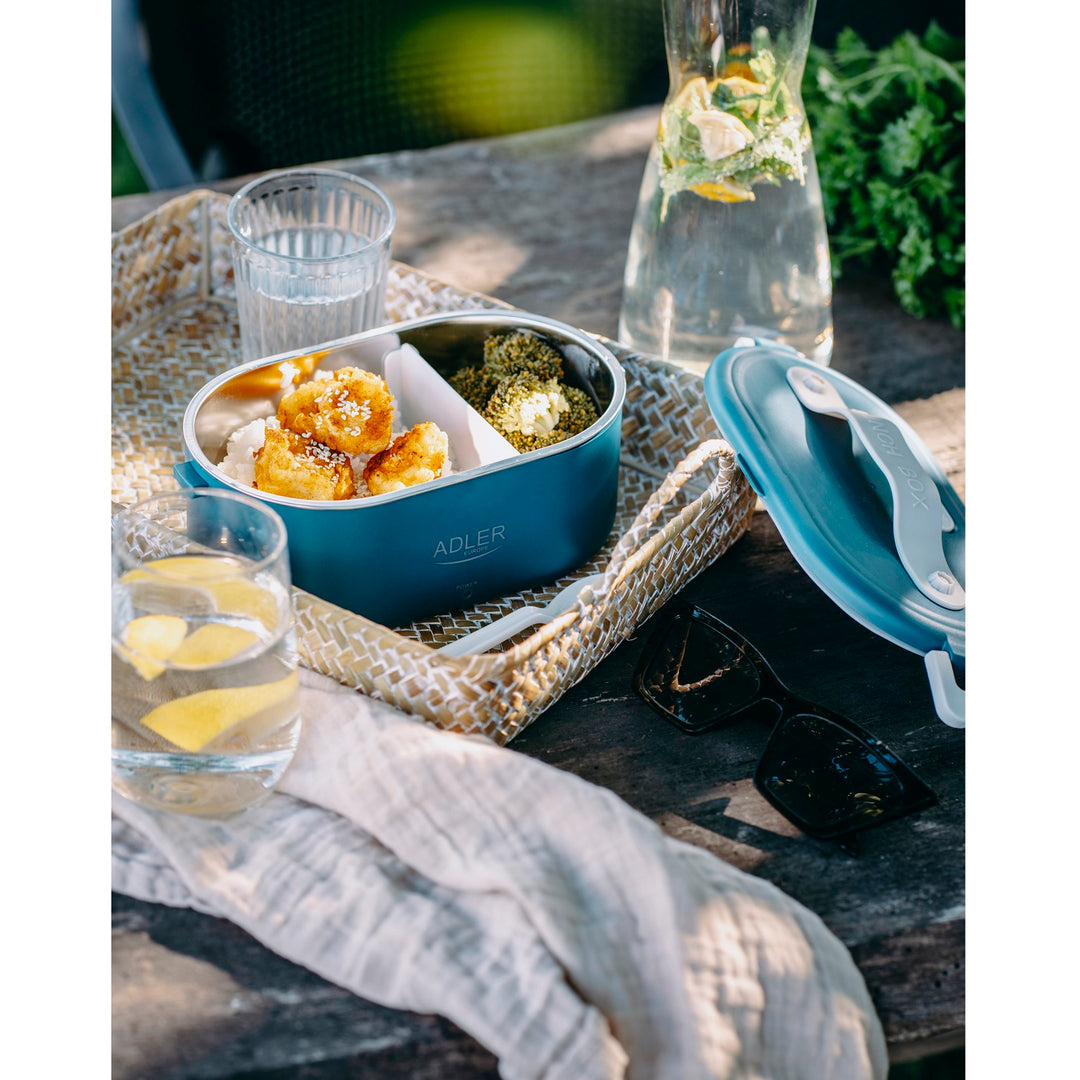 Verwarmde voedselcontainer 0,8 liter Adler AD 4505 blauw