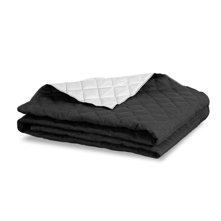 Medicline sprei, omkeerbaar, gewatteerd, wit en zwart, 160x200 cm