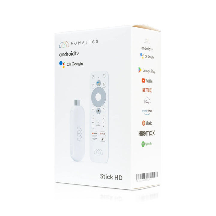 Homatics mediaspeler, Android TV 11, 32 GB, 1 GB RAM, Stick HD