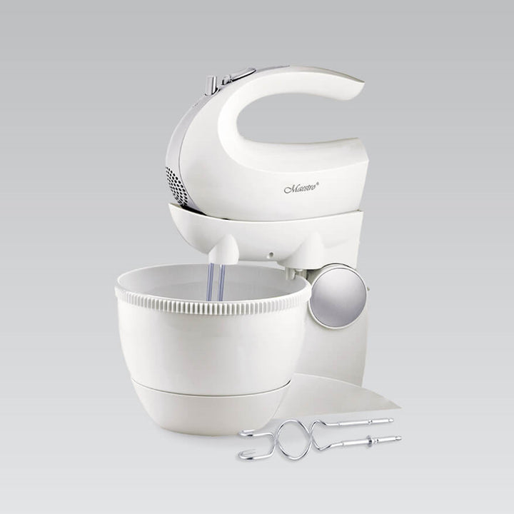 Maestro MR-556 - mixer met roterende kom - 5 snelheden, Turbofunctie - 600W - Wit