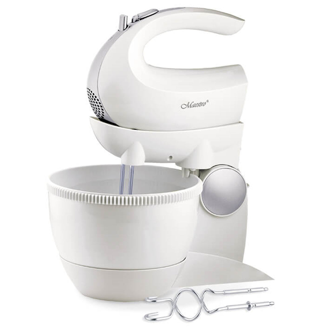 Maestro MR-556 - mixer met roterende kom - 5 snelheden, Turbofunctie - 600W - Wit