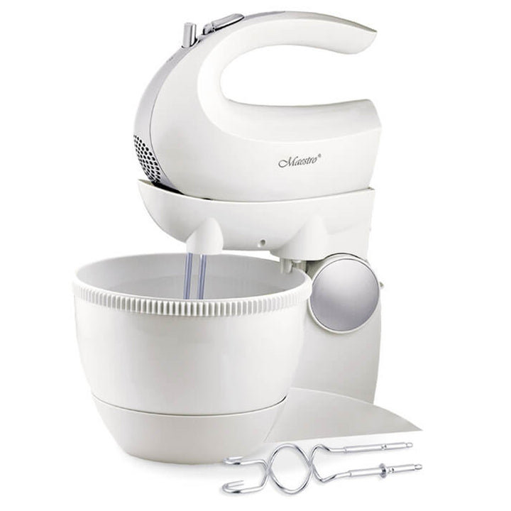 Maestro MR-556 - mixer met roterende kom - 5 snelheden, Turbofunctie - 600W - Wit