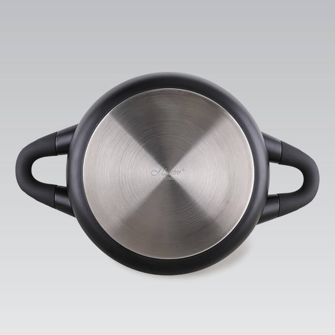 Maestro MR-4017-18 - Kookpot met deksel 2.2L (18 cm)  - Gegoten aluminium - Antiaanbaklaag - Zwart