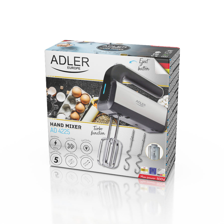Adler - Handmixer - 5 snelheden - 800W - Turbo-functie AD 4225