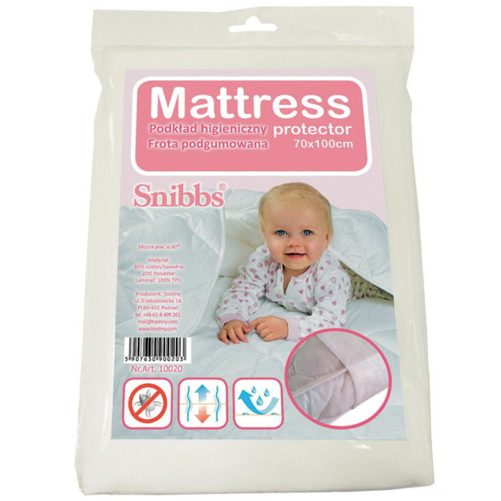 Snibbs - Bed Onderleggers Pads / beschermer - waterdichte - 70x100 cm - Wit