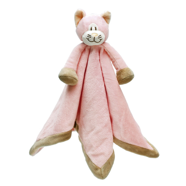 Diinglisar - Babyboekje / knuffeldoekje 35cm - Comforter - Cat - Roze