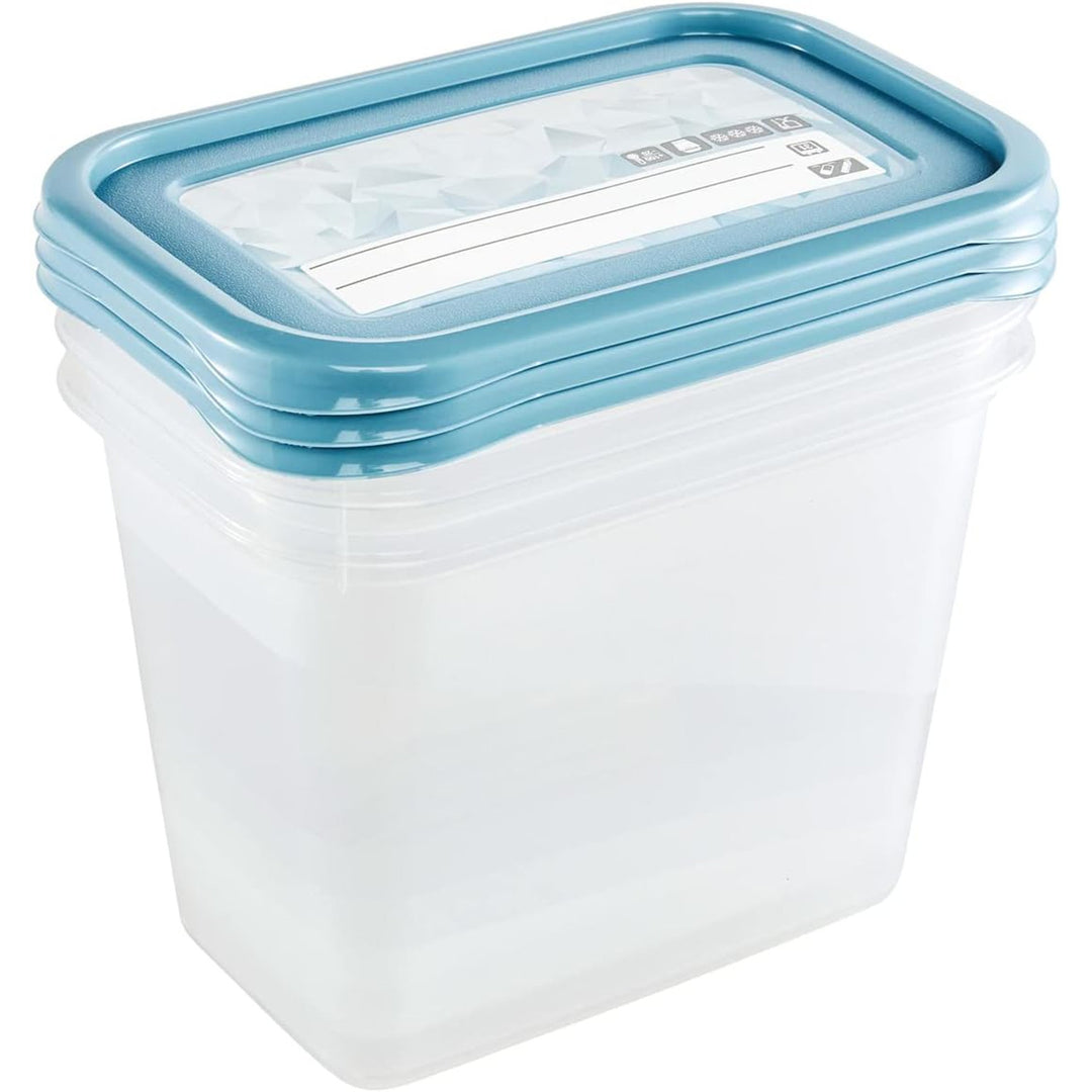 Keeeper - Vershoudbakjes set van 3 stuks - 1000 ml - Mia Magic Ice - Blauw
