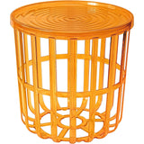 BranQ - Bijzettafel - Salontafel - Rond - Met opbergmand - 40 x 40 x 40 cm - Honing Gold