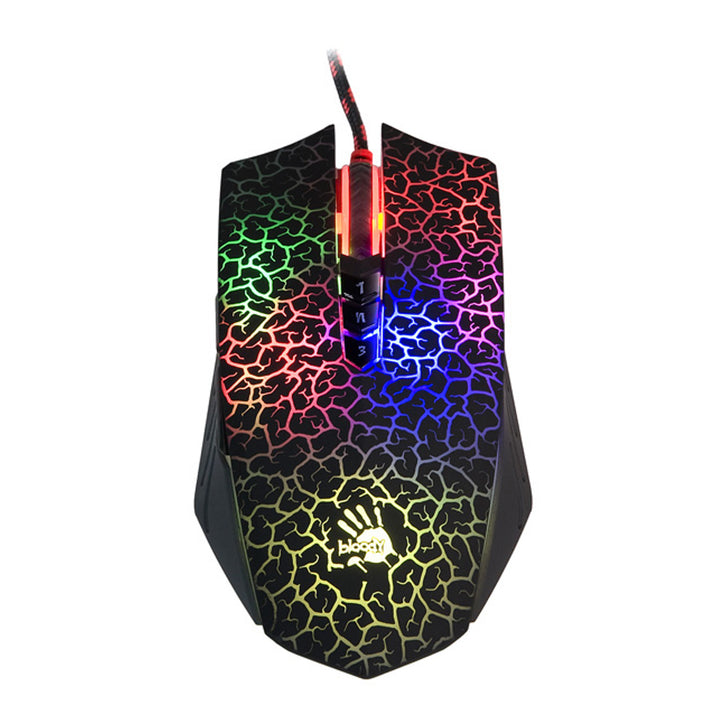 A4Tech Bloody - Muis - USB Type-A - Laser 6200 DPI Ambidextrous - Blazing A70 geactiveerd