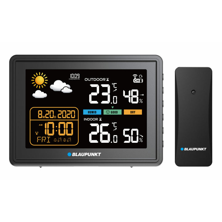 Blaupunkt - Weerstation met hygrometer / luchtdruk / voorspelling - WS30BK