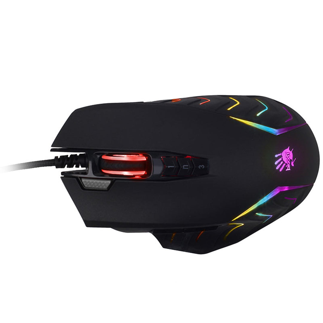 A4TECH Bloody - Gaming muis met USB - 8000 DPI - metalen glijders - J95 RGB Pixart (Geactiveerd)