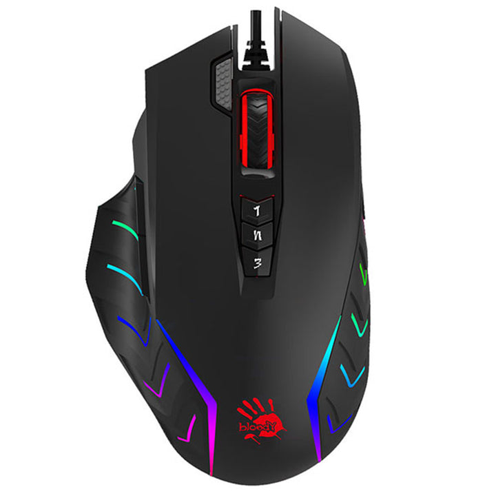 A4TECH Bloody - Gaming muis met USB - 8000 DPI - metalen glijders - J95 RGB Pixart (Geactiveerd)