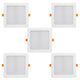 5x Maclean LED plafondpaneel, SLIM inbouw, 18W, Neutraal Wit 4000K, 170*170*26mm, 1900lm, MCE374 S
