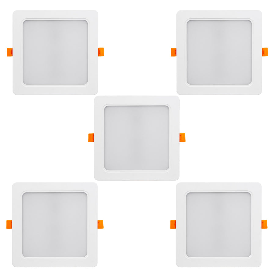 5x Maclean LED plafondpaneel, SLIM inbouw, 18W, Neutraal Wit 4000K, 170*170*26mm, 1900lm, MCE374 S