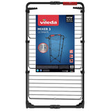 Vileda Mixer 3 Ultieme Toren Droogrek Wasdroger staand Droogoppervlak 30 m Drooglijnlengte 3 Niveaus met Wielen Opvouwbaar en Ruimtebesparend 71 cm x 93 cm x 131 cm Zwart