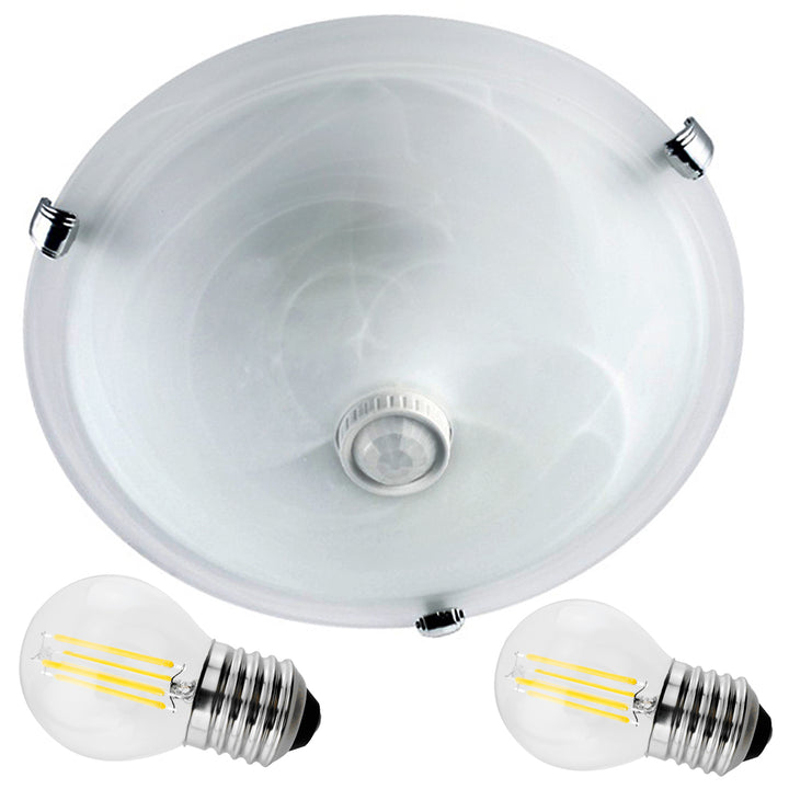 Maclean - Wandlamp met 2 stuk van LED lichtbron - PIR sensor - max. 2x40W - E27 - MCE22 + 2x MCE283 WW