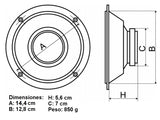 Peiying 6,4-inch 80 W tweeweg autoluidsprekers PY-1610C